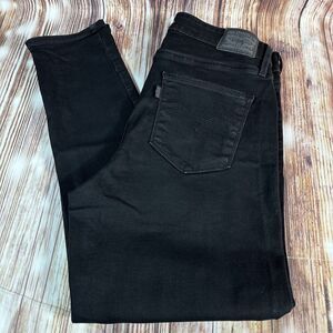 Levi's 721 HIGH RISE SKINNY Womens Size 31 Black Jeans Denim Pants 30x28
